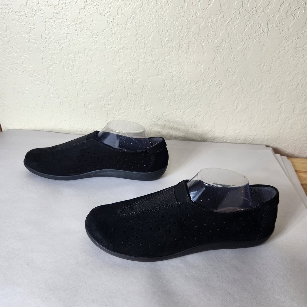 Clarks Collection Cushion Soft Black Slip On Loafers Women 11 W